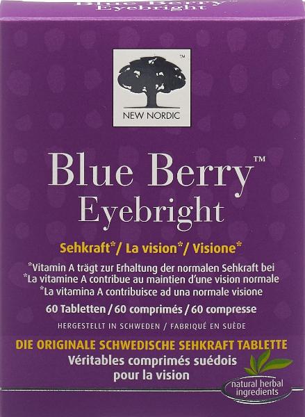 NEW NORDIC Blue Berry Eyebright Tabl Blist 60 Stk