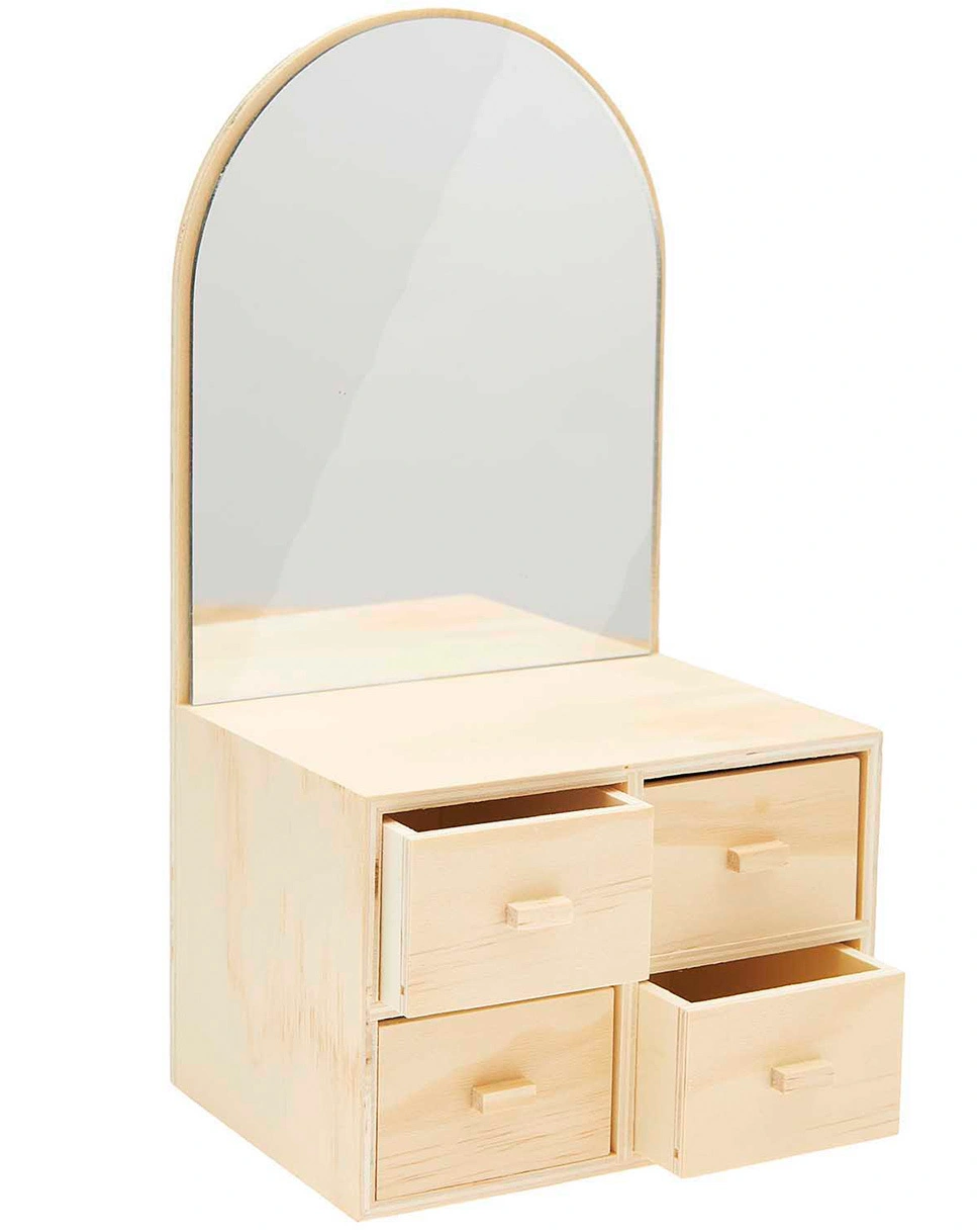 Aufbewahrungsbox SPIEGEL-KOMMODE (15x11x28,5) in natur