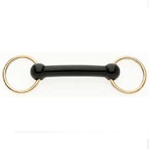 Freio de nylon Bradoon para cavalos, cor Metal/Preto