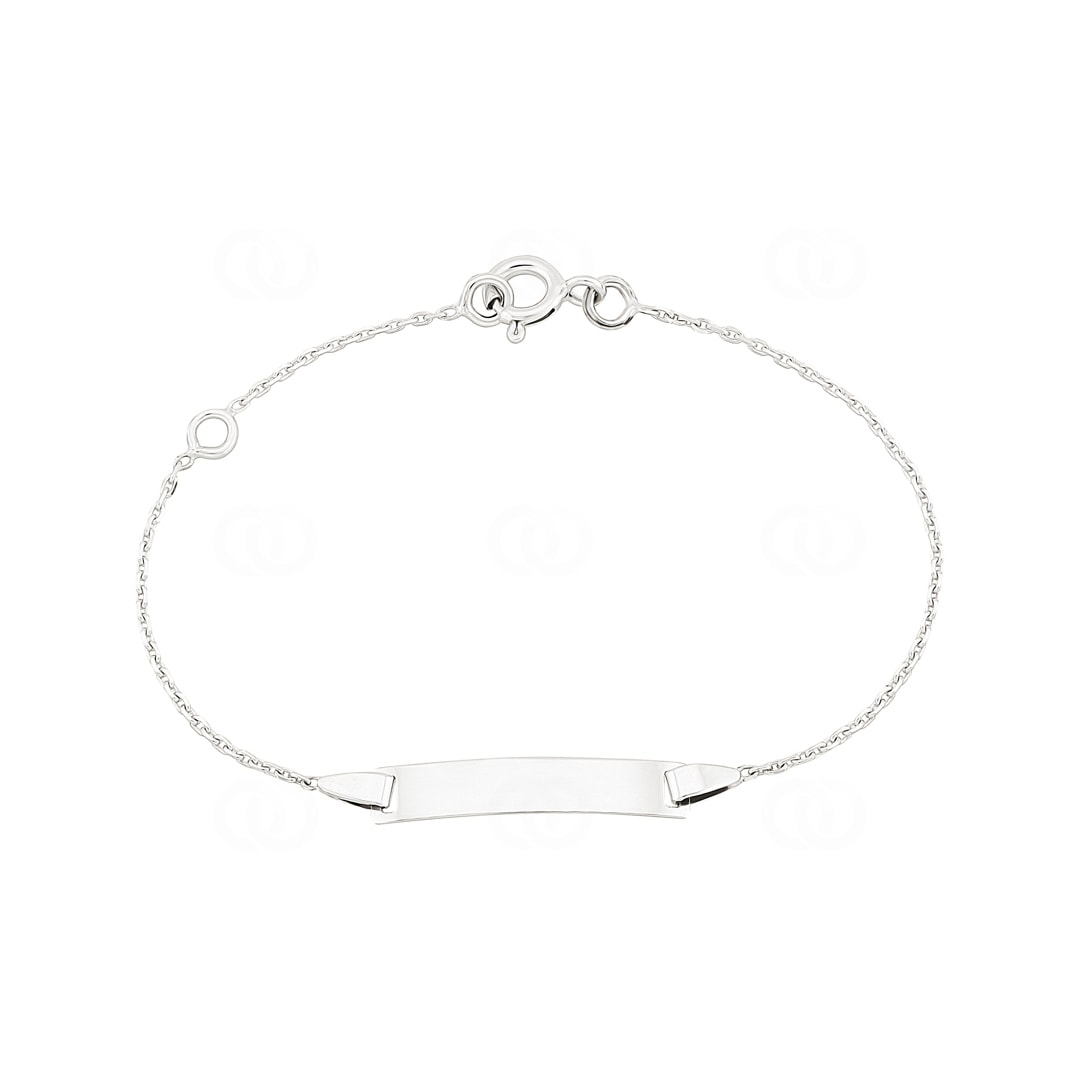 Gravurarmband Anker 750/18 K Weissgold 1.0mm - 14cm