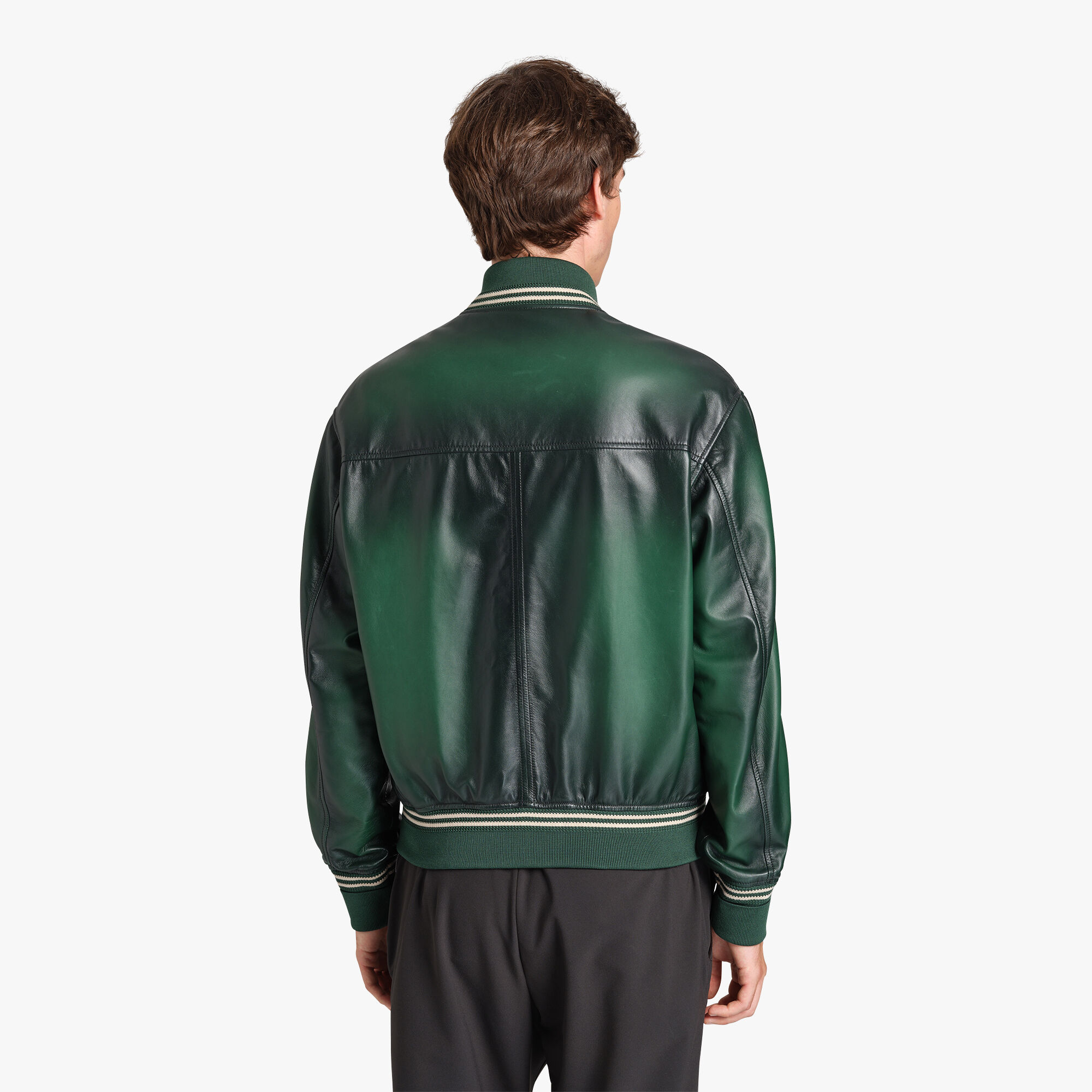 Blouson En Cuir Patine