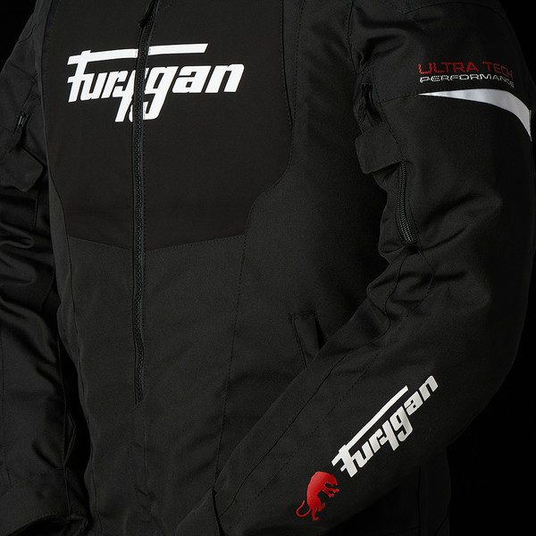 Furygan - Blouson Norman Noir / Blanc / Rouge