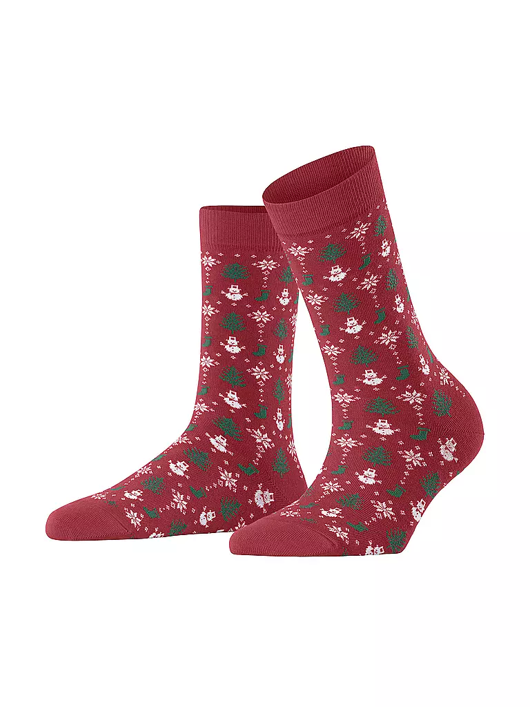 FALKE Damen Socken MERRY PARTY scarlet rot