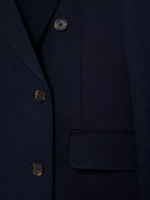 Blazer boyfriend de lã com abotoamento duplo