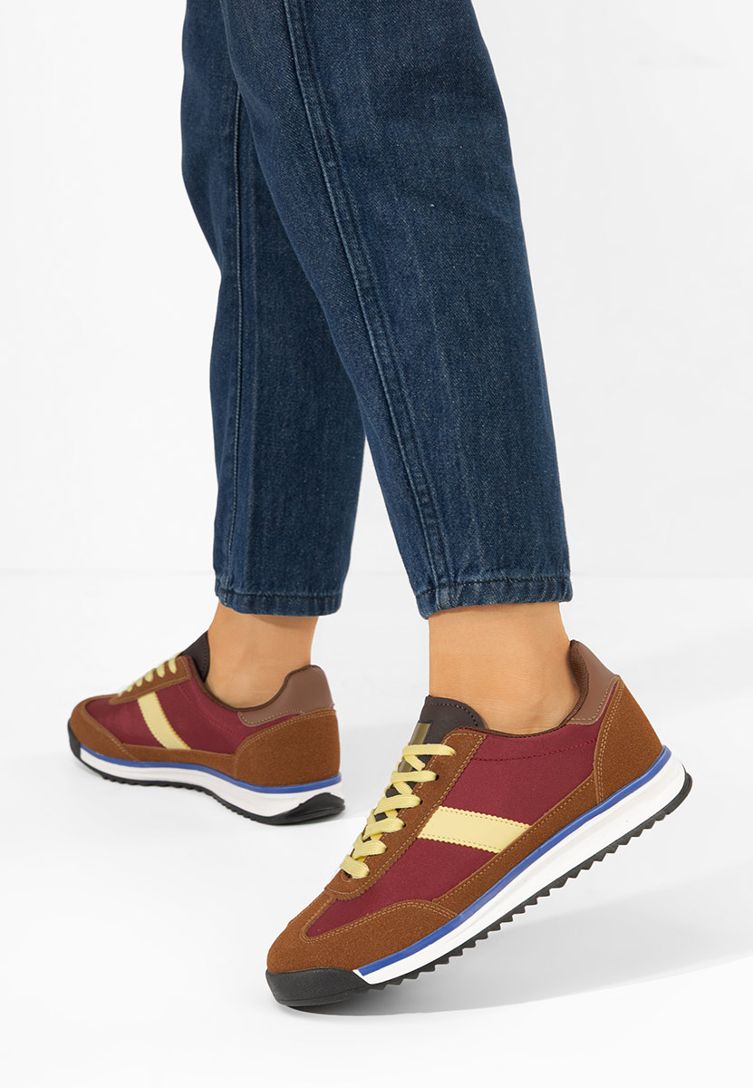 Baskets pour femme bordeaux Nichita bordo