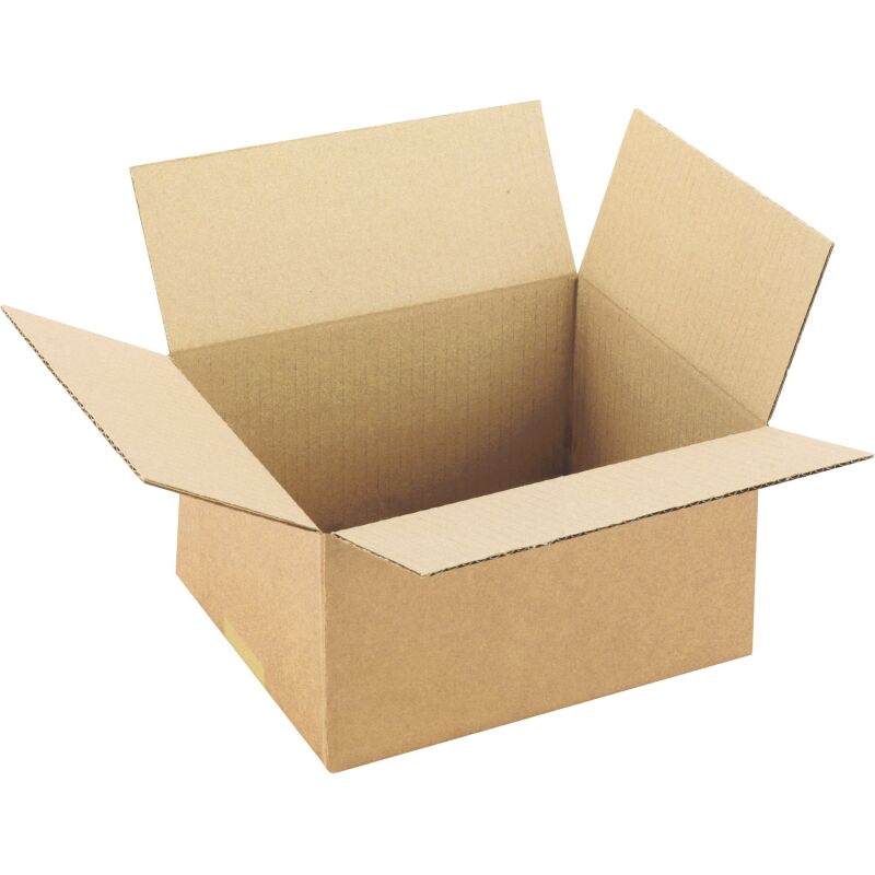 Carton Caisse américaine kraft brun simple cannelure L 23 x l 19 x H 12 cm