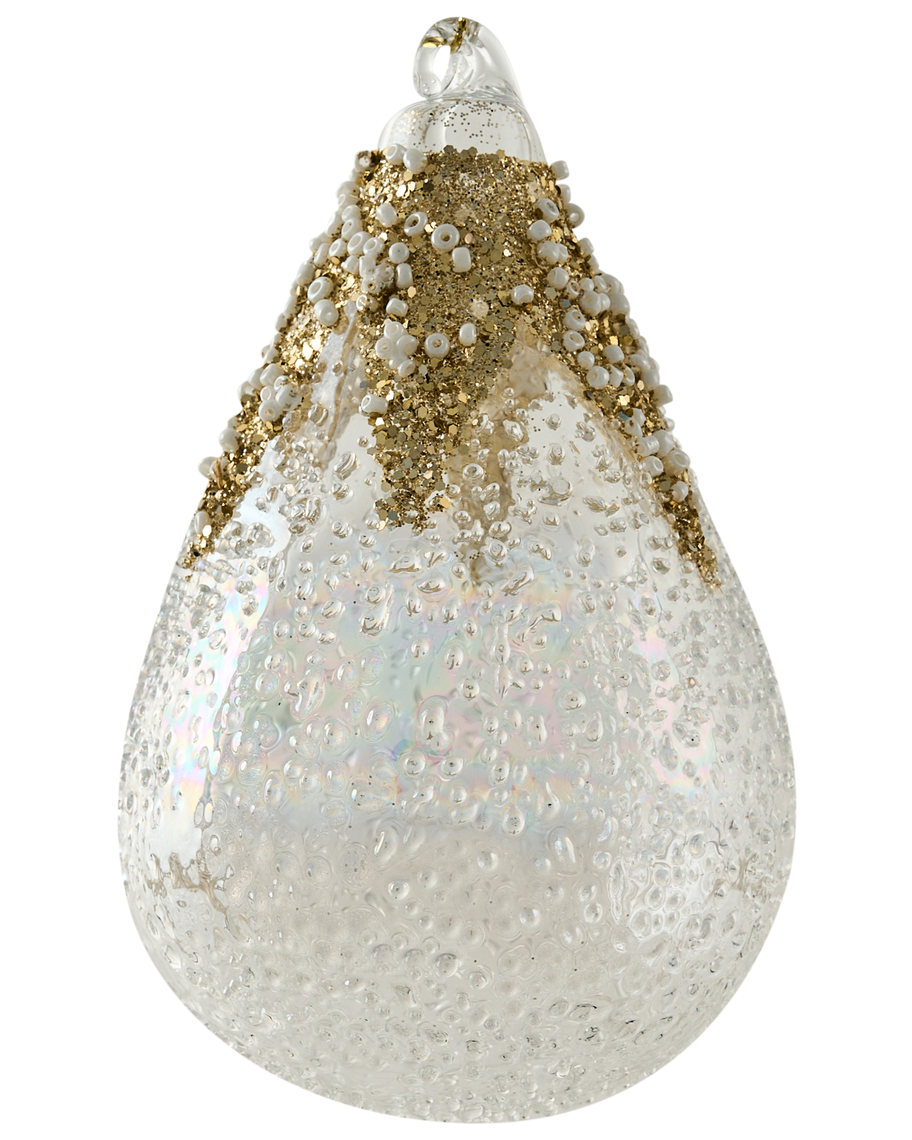 Set van 25 kerstballen ICICLE Glas Transparant/goud