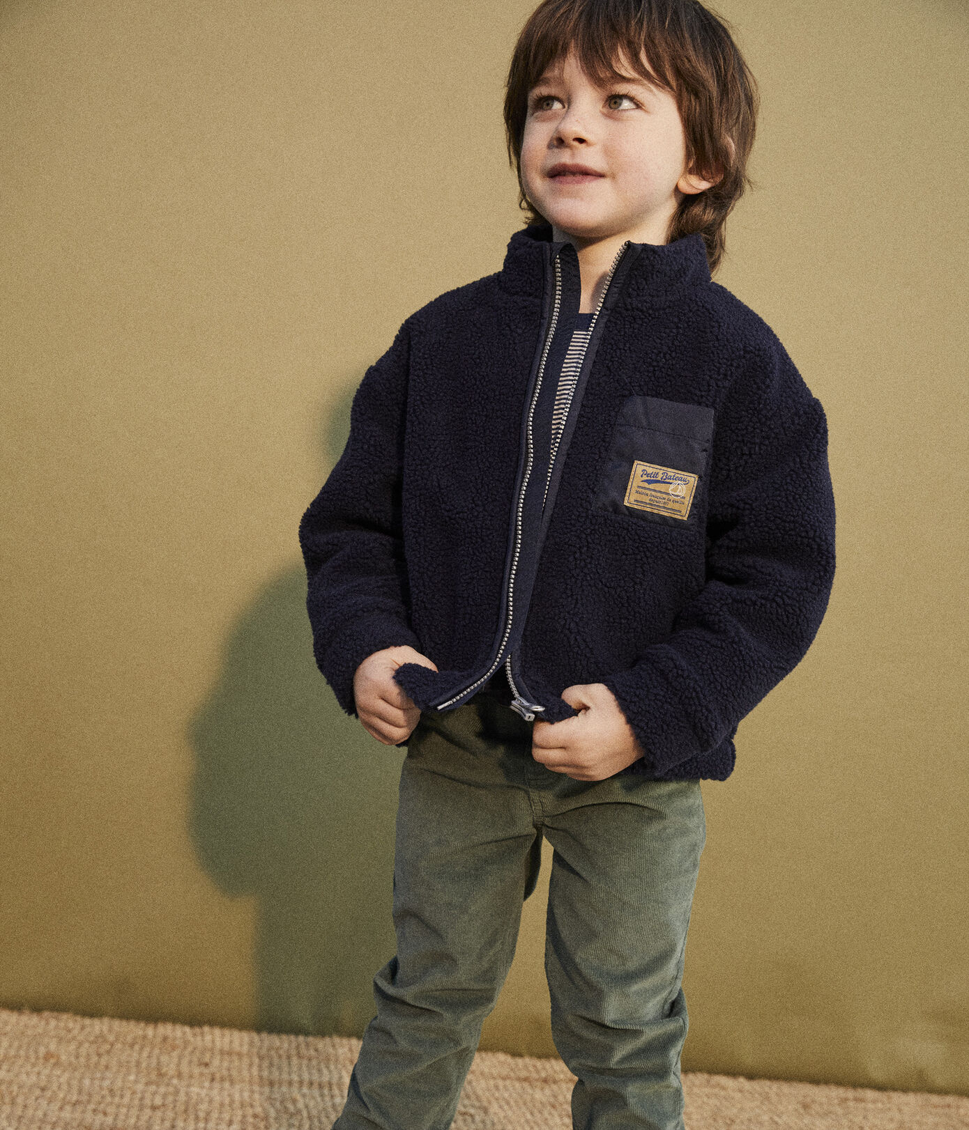 Veste en fausse fourrure recyclée enfant garçon