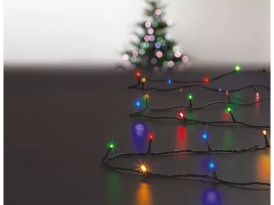 Guirlande lumineuse solaire 200 LED Multicolore 20 Mètres et 8 jeux de lumière