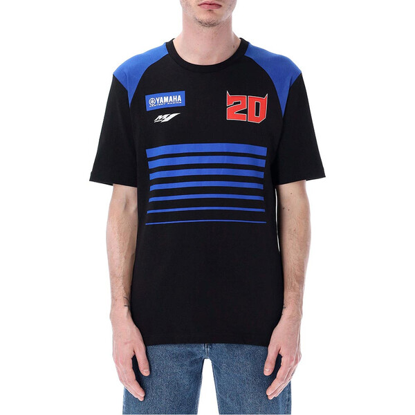 Fabio Quartararo - T-shirt Dual FQ20 Yamaha N°1 Noir / Bleu