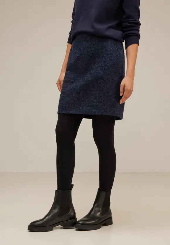 Bouclé Minirock - deep blue