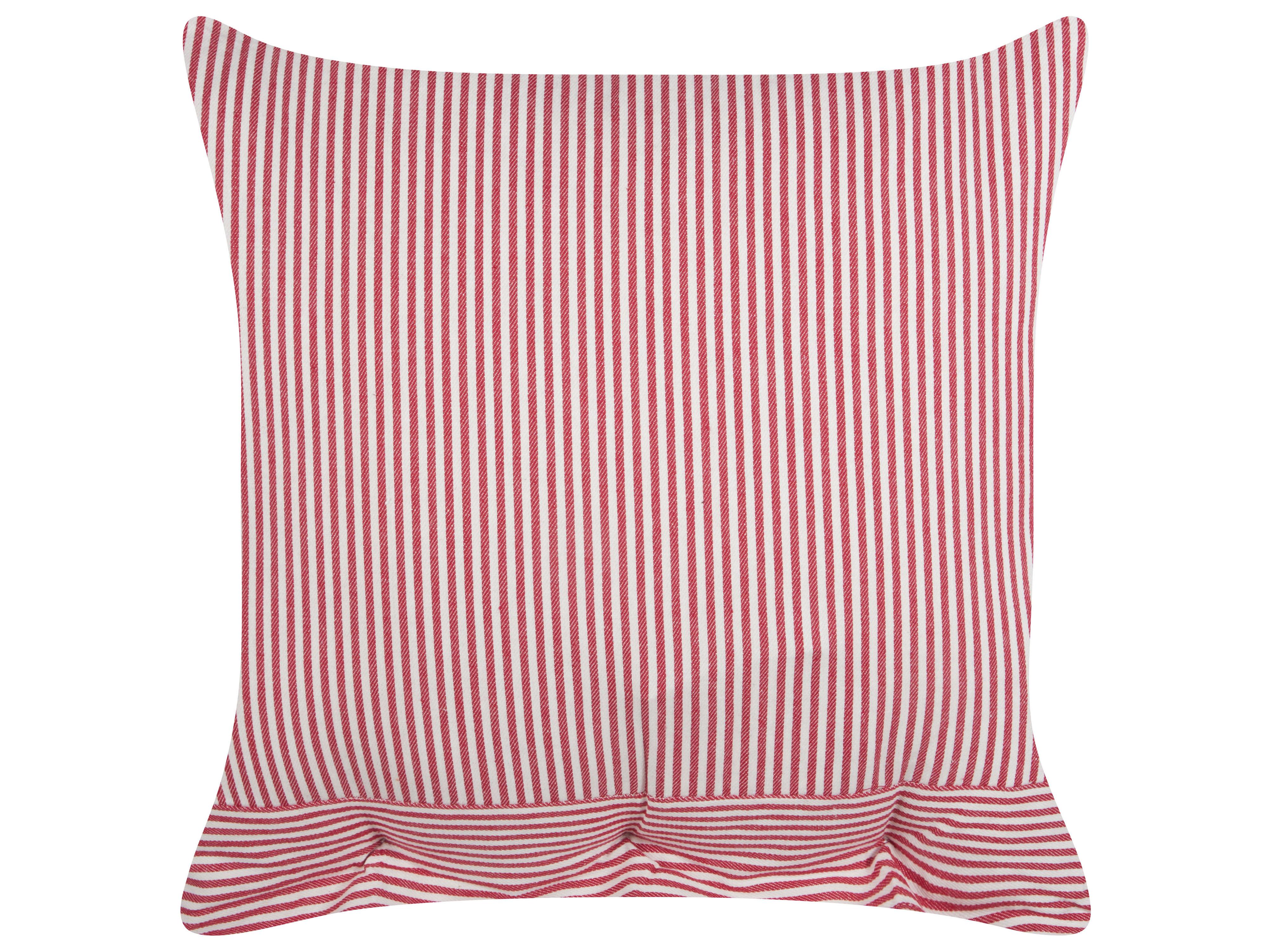 Sierkussen AALITA Katoen 45 x 45 cm Rood gestreept