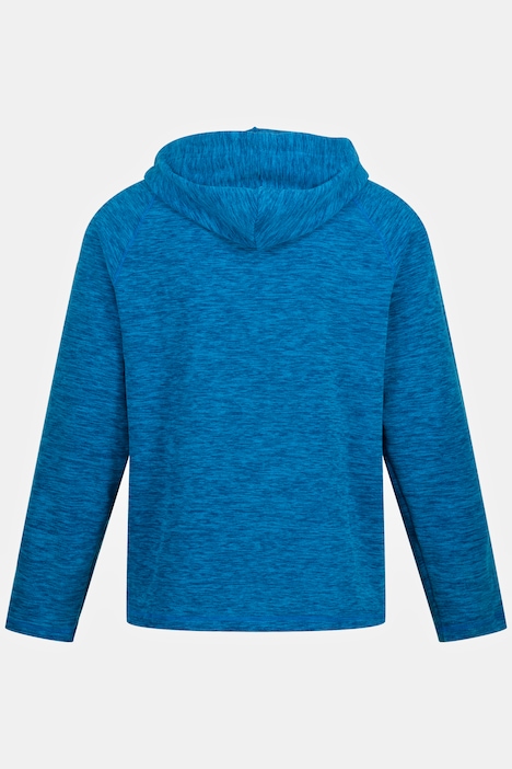 Fleece-Hoodiejacke, Kapuze, Zipptaschen