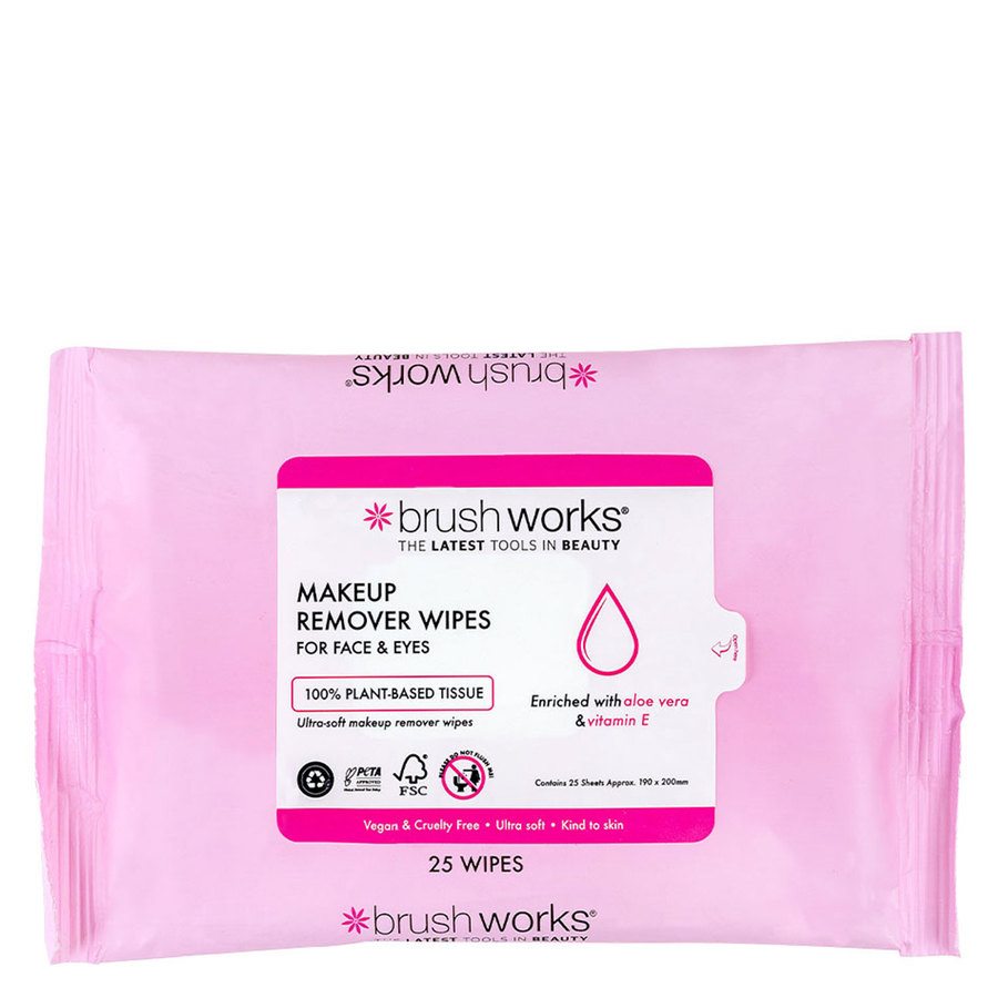 Brushworks Makeup Remover Wipes 25pcs