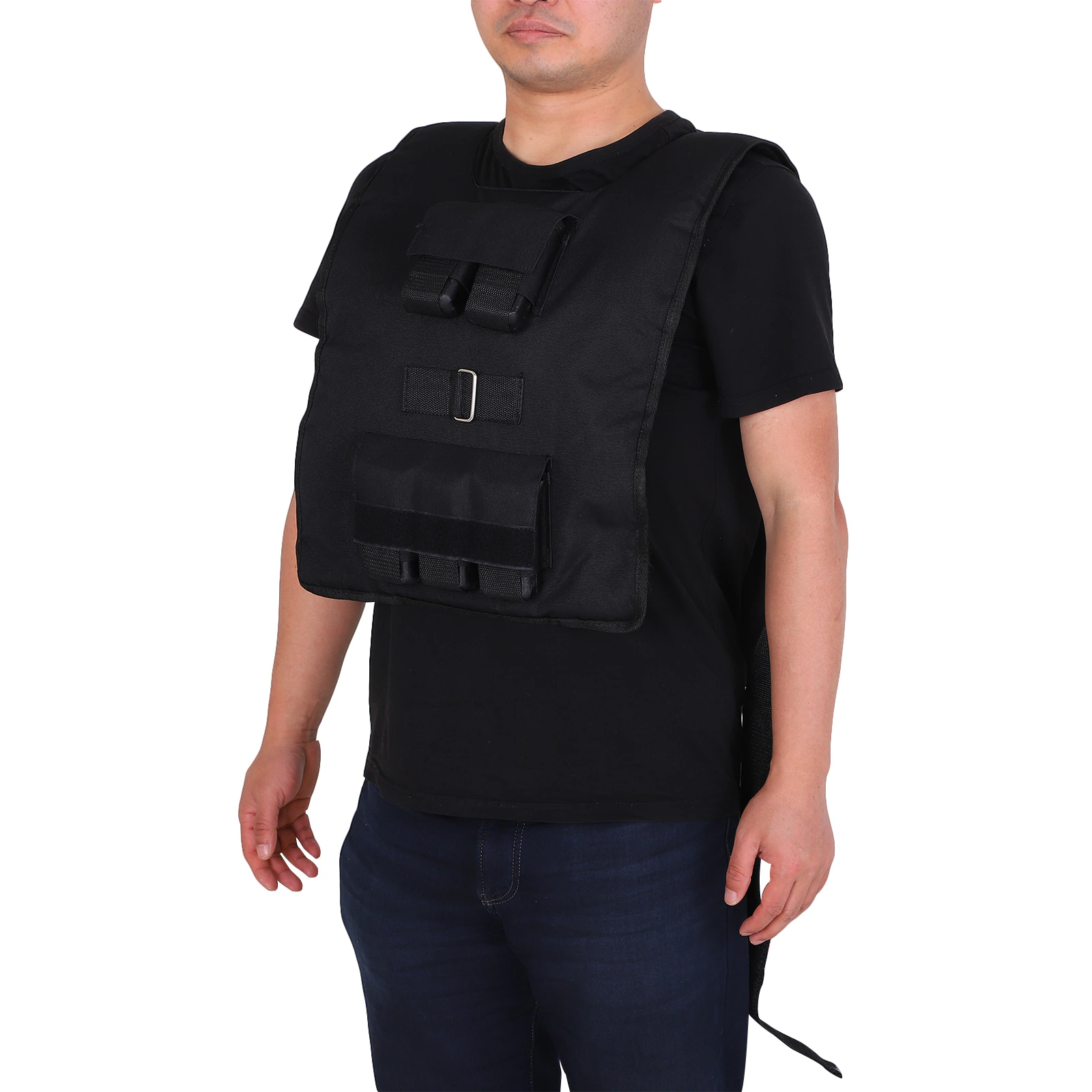 HOMCOM Trainingsweste mit 20 Eisengewichten schwarz 36 x 52 cm (BxL)