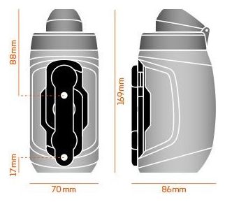 Bidon Fidlock Twist 450 ml Noir   Fixation Bike Base