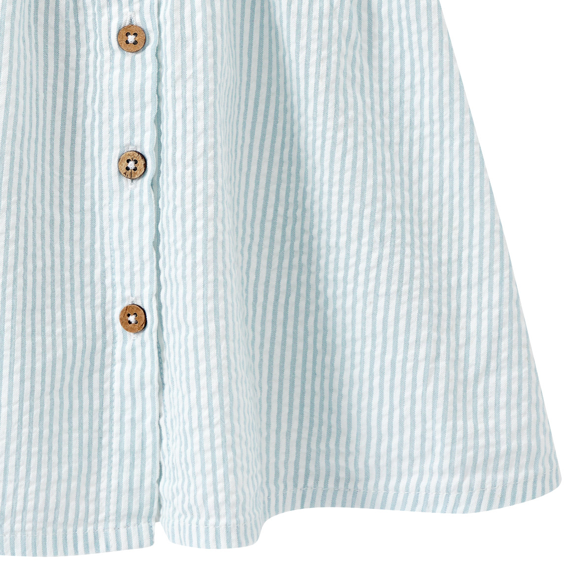 Topomini Pure Collection Baby Kleid mit Streifen weiss / hellblau