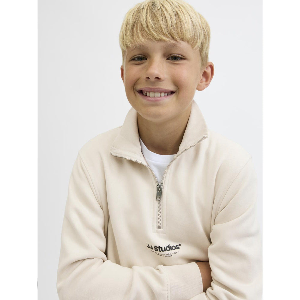 Køb Jack & Jones Junior Moonbeam Jjesoho Sweat Quarter Zip Hn Noos Jnr