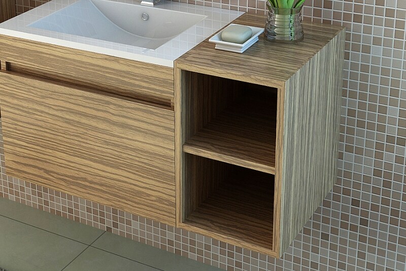 Jet-Line Bad-Mittelschrank Brixen in Zebra-Optik