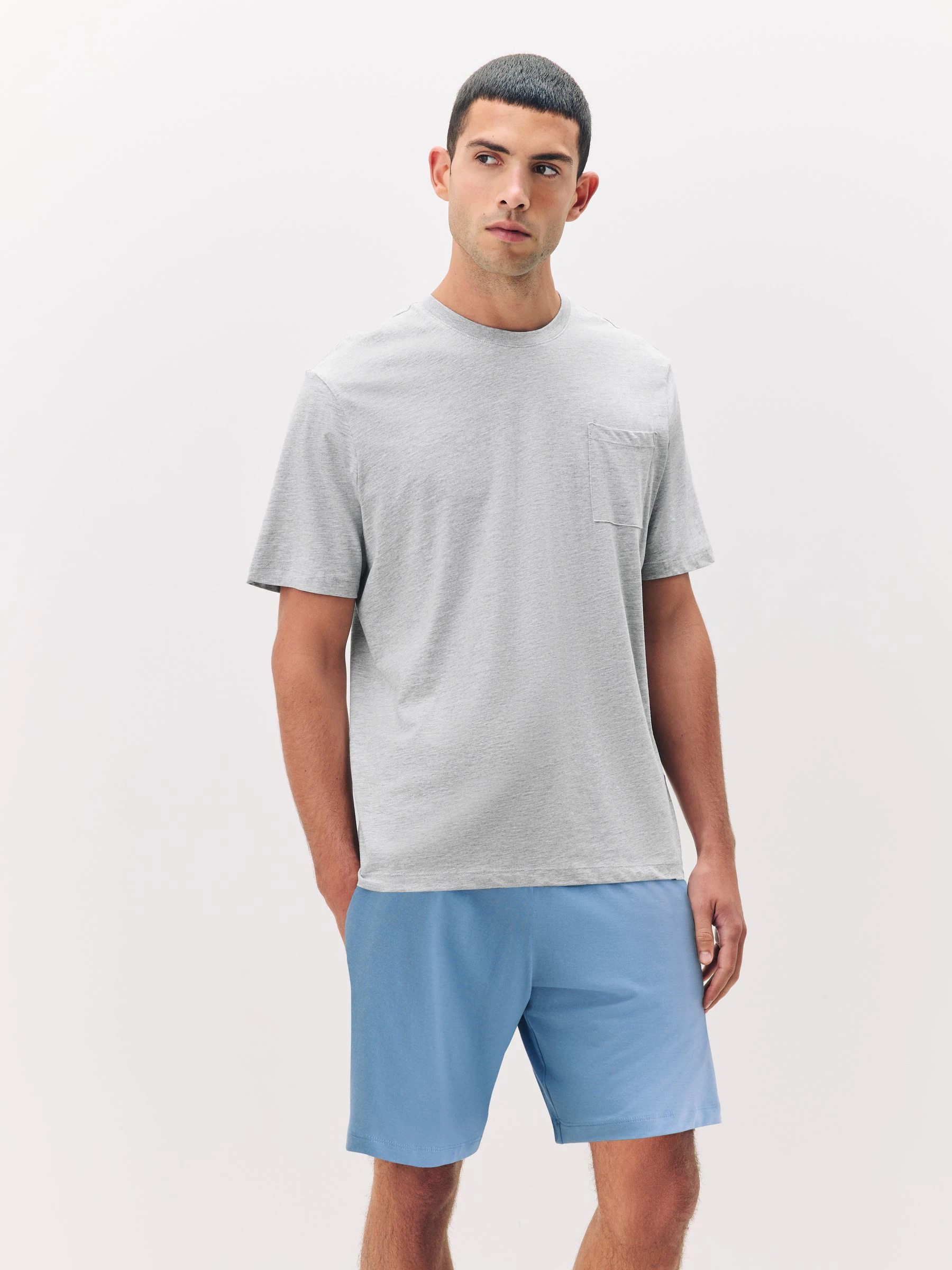 Marineblauw/grijs/blauw - Set van 3 jersey pyjamashorts