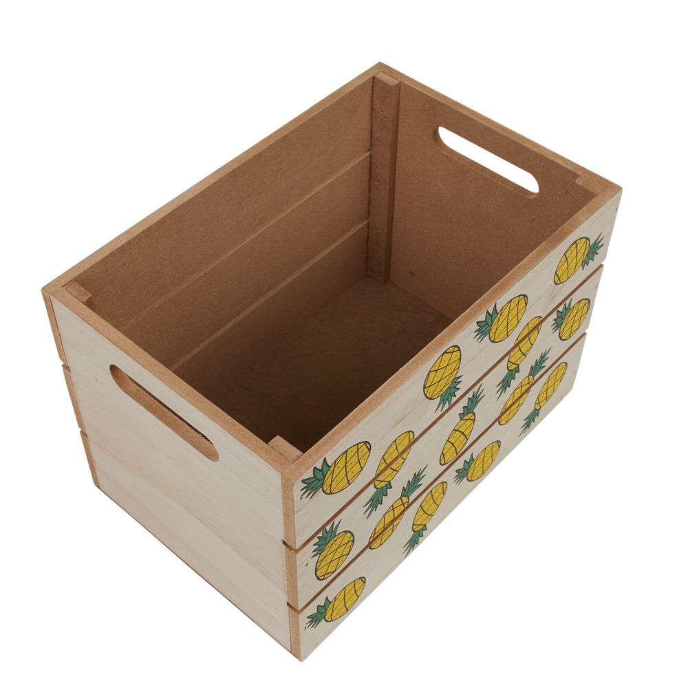 Caissette déco ananas en bois Collection Caraïbes