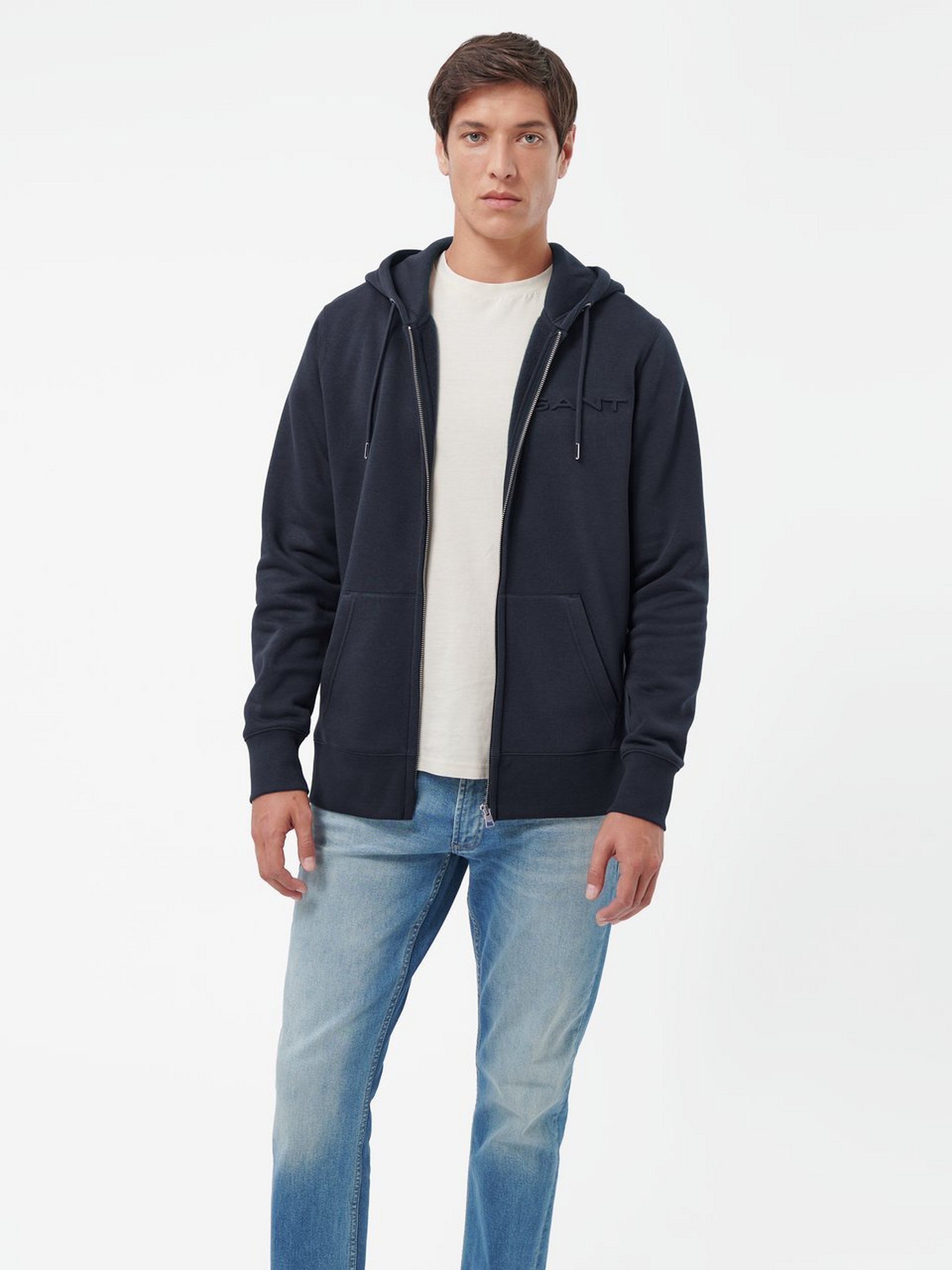 Sweatshirt EMBOSSED FULL ZIP HOODIE