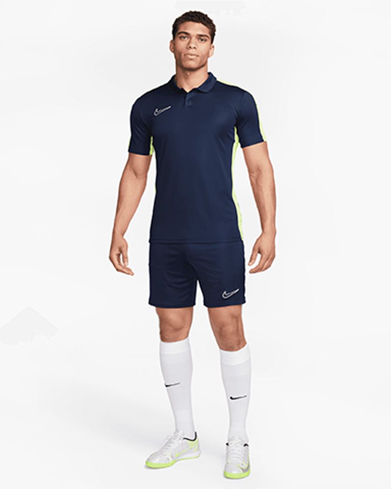 Polo Nike Academy 23 Bleu Marine & Jaune Fluo pour homme