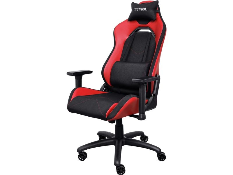 Trust Gaming-Stuhl GXT 714 RUYA Rot/Schwarz Komfortabler, vollständig einstellbarer Gaming-Stuhl, hergestellt aus recycelten Materialien