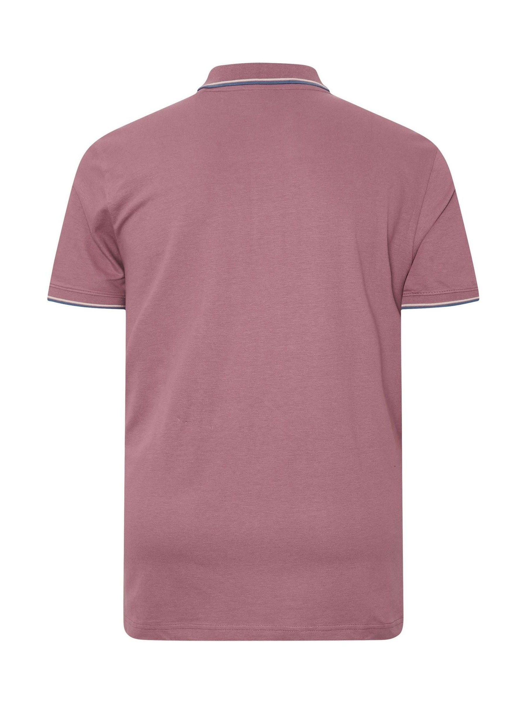 Blauw - BadRhino Big & Tall Tipped Pique 100% Cotton Polo Shirts 3 Pack