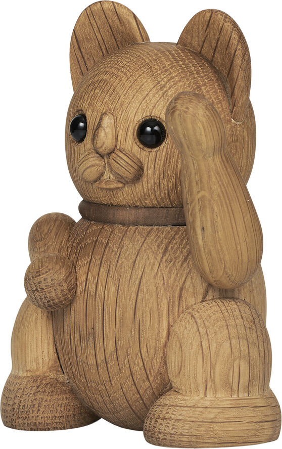 Lucie Kaas Lucky cat - oak Lysebrun