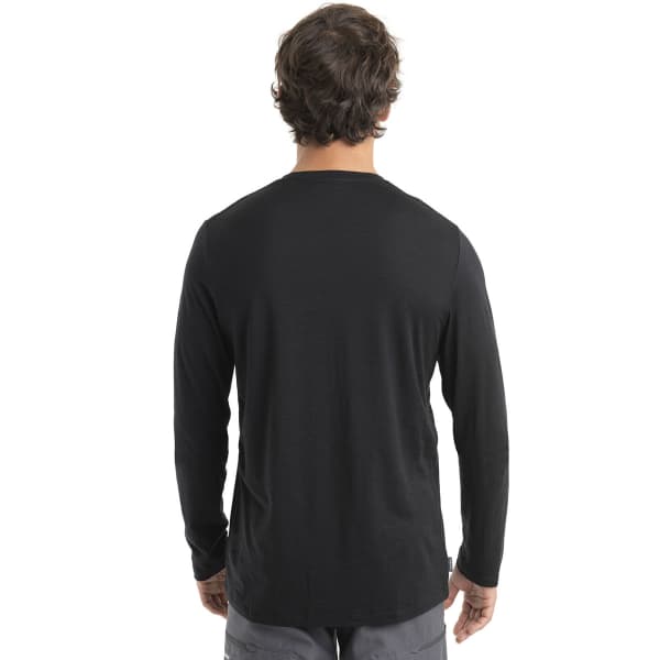 T-shirt randonnée ICEBREAKER M MER 150 TECH LITE II LS TEE ALPS 3D BLACK