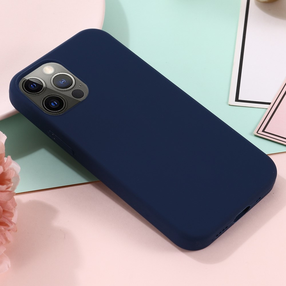 iPhone 14 Pro MagSafe Silikon Case Hülle - Dunkelblau