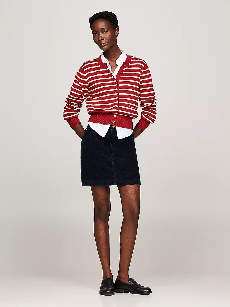 TOMMY HILFIGER Cordrock dunkelblau