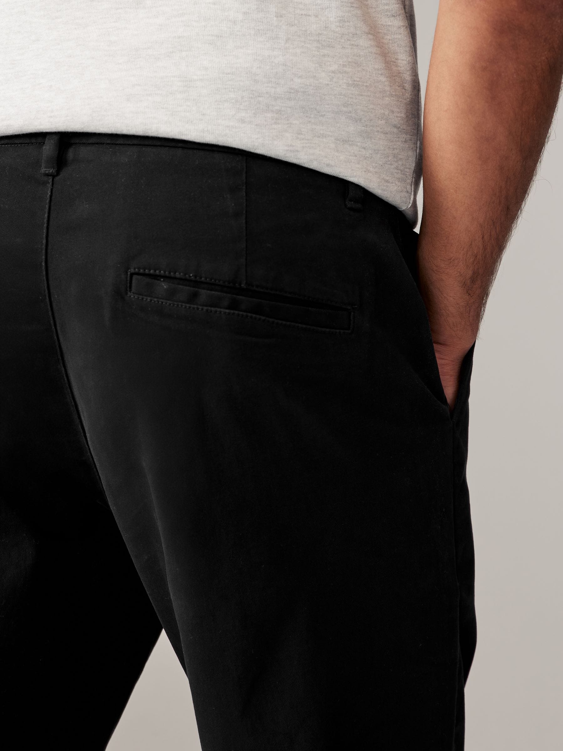 Zwart - Slim Fit - Stretch chino's verpakking van 2