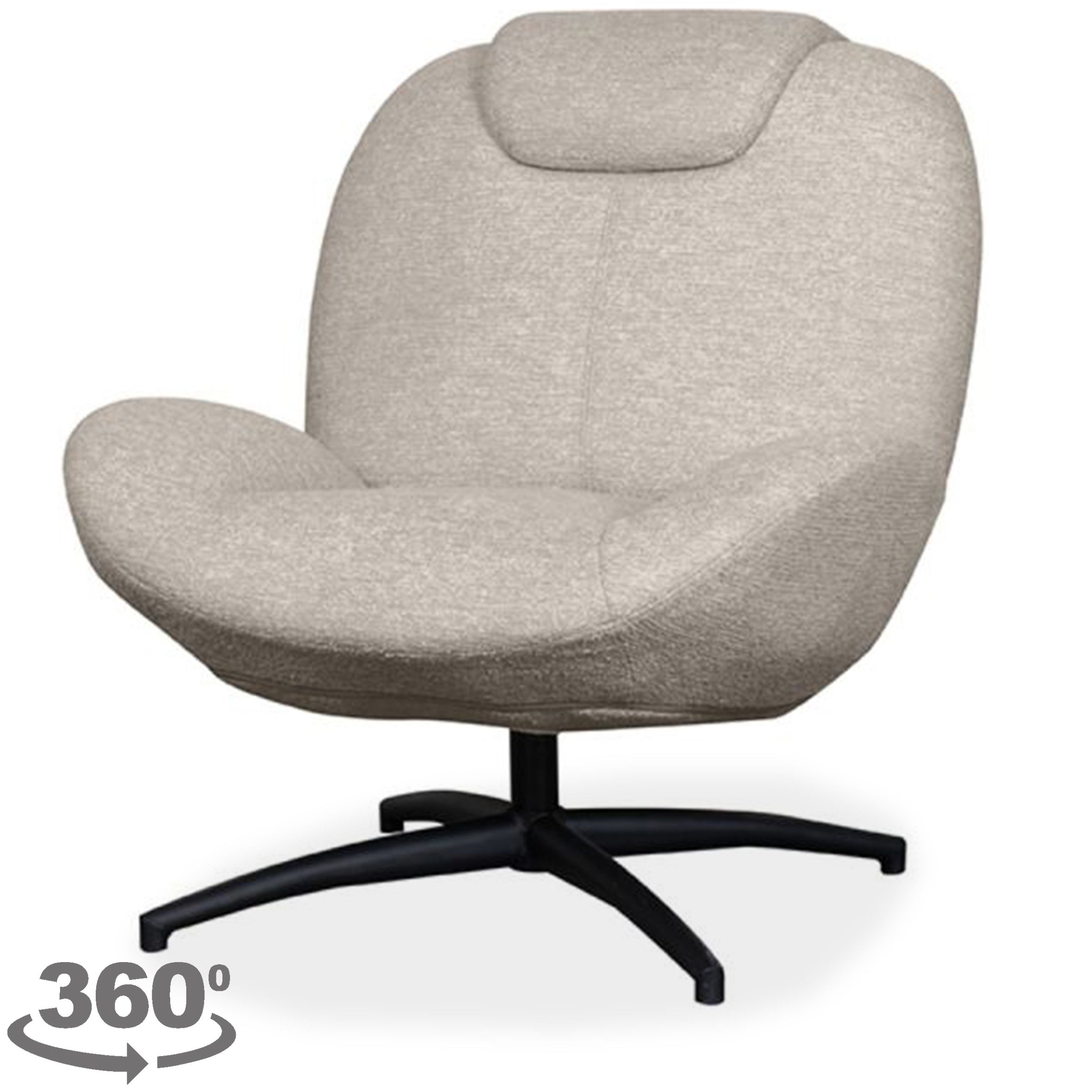 Draaifauteuil WX-67.016 Clayton B82 x D89 x H91 cm