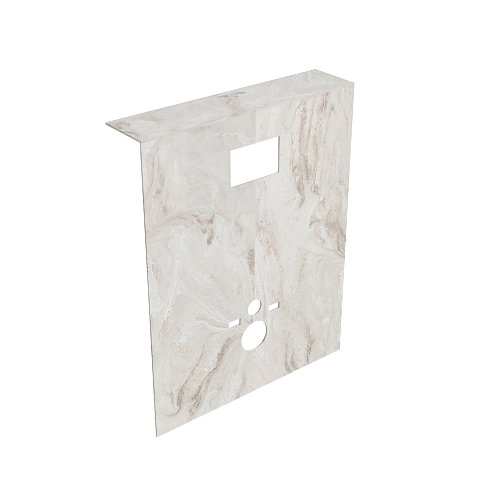 Mondiaz Hope toiletplaat solid surface 100x125cm frappe voorgeboord