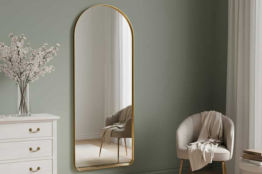 Moderner Wandspiegel ARCA 160cm gold Aluminium
