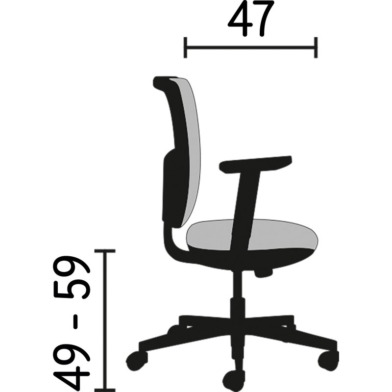 Chaise de bureau EDGAR maille -  avec accoudoirs - Mécanisme Synchrone - Pieds aluminium