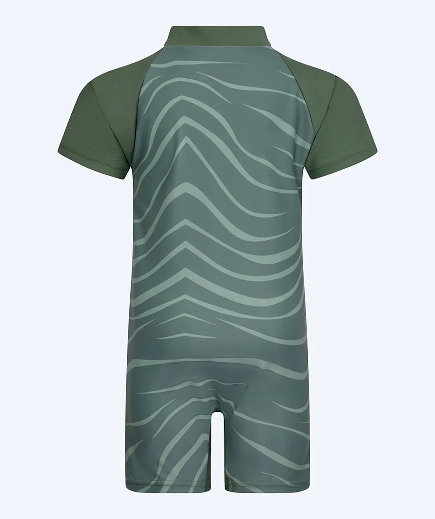 Watery UV-dragt til børn - Fjord Kortærmet Rashguard - Grøn