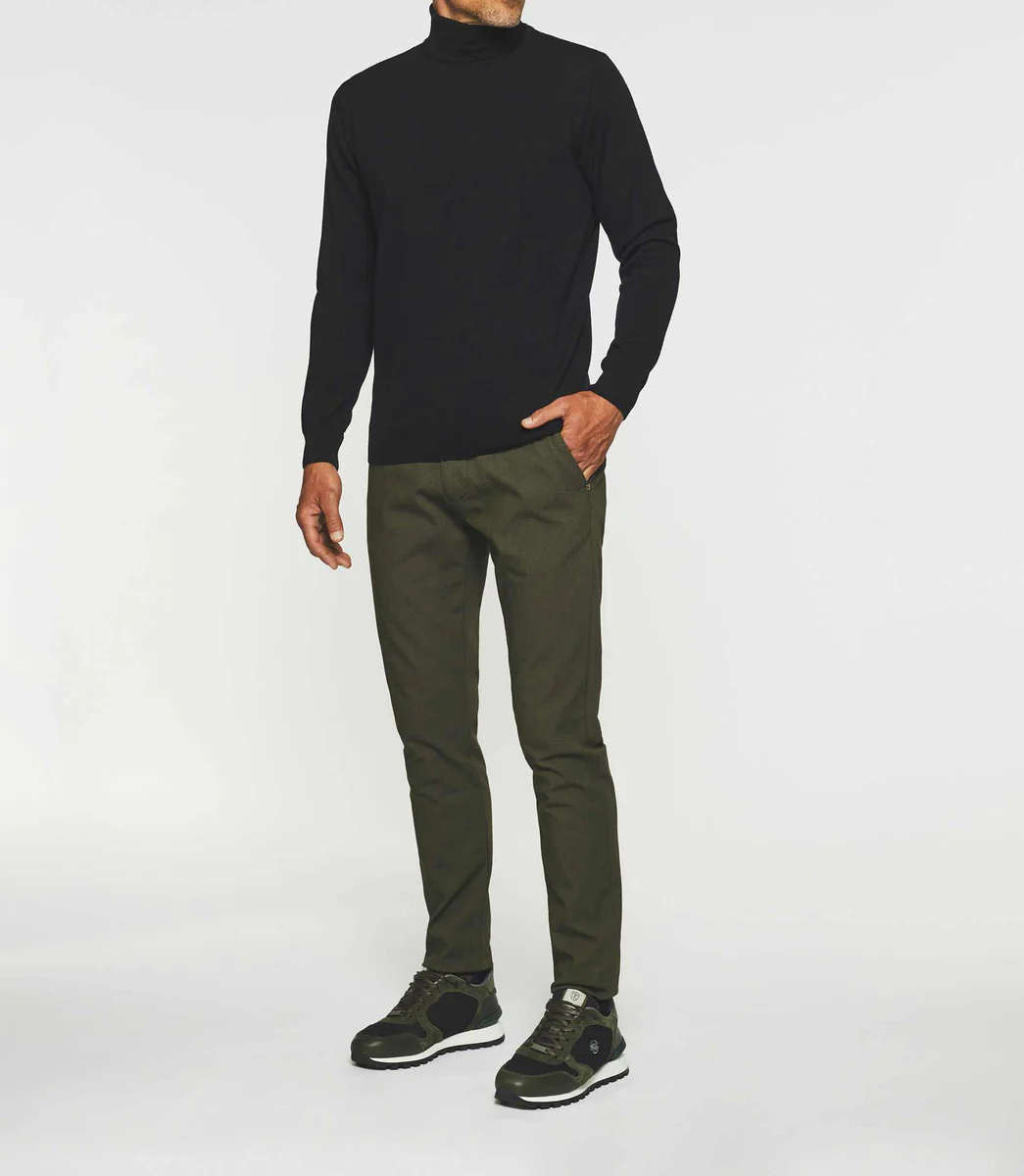 Pull col roulé en laine noir BRUNO
