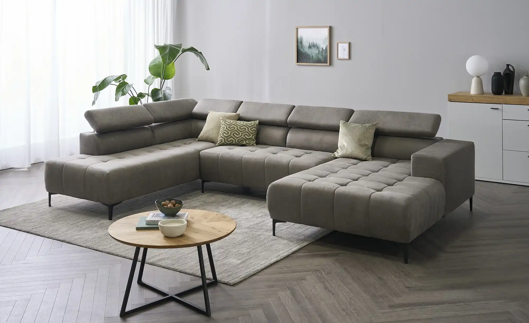 switch Wohnlandschaft aus Mikrofaser Caro