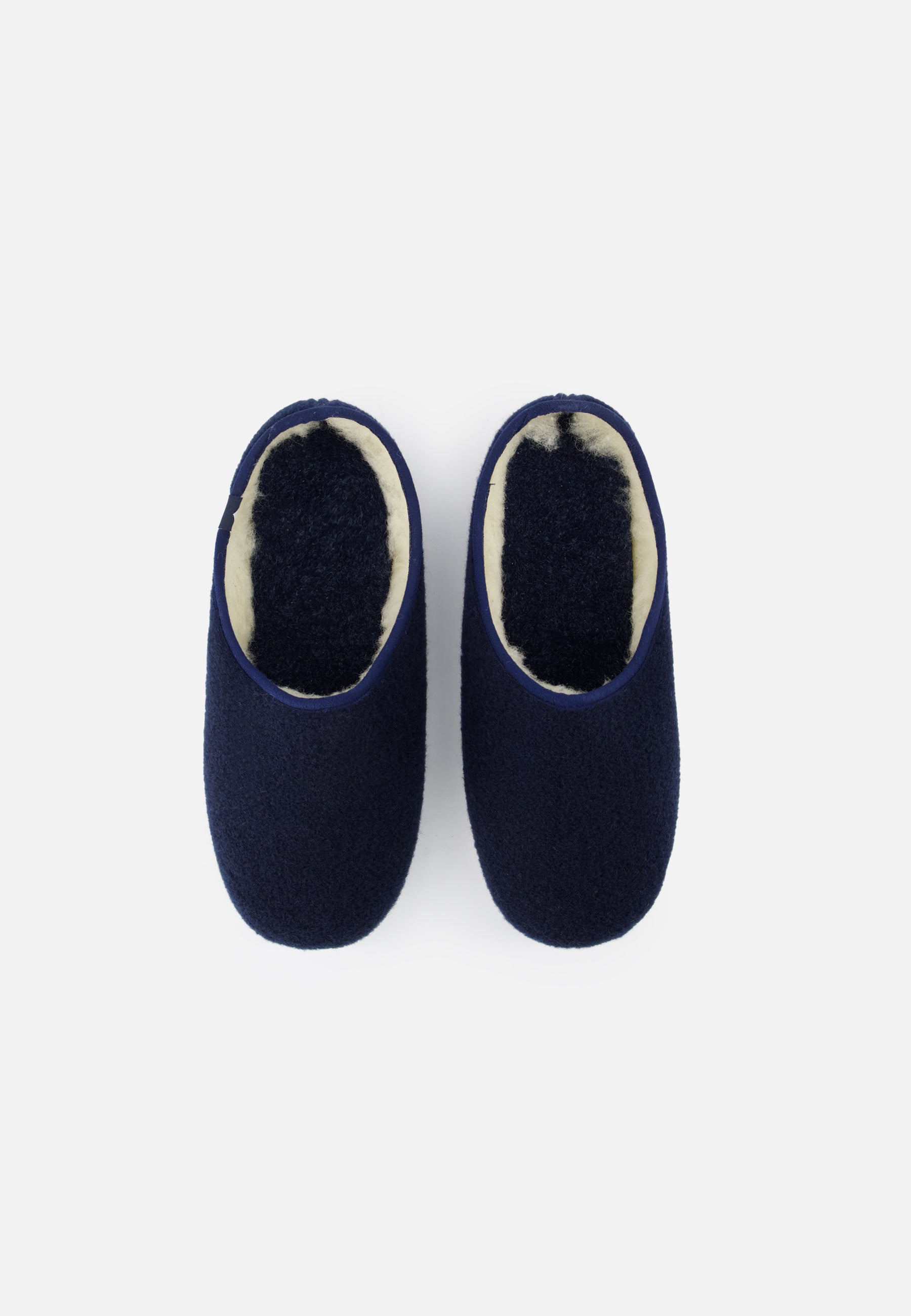 Chaussons d'intérieur en laine-Claudio Marine
