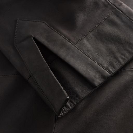 Depeche Leather Skjorte, Charcoal, 38