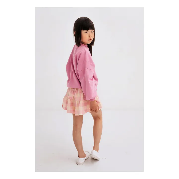 Repose AMS Jupe Short Coton Bio Carreaux | Rose