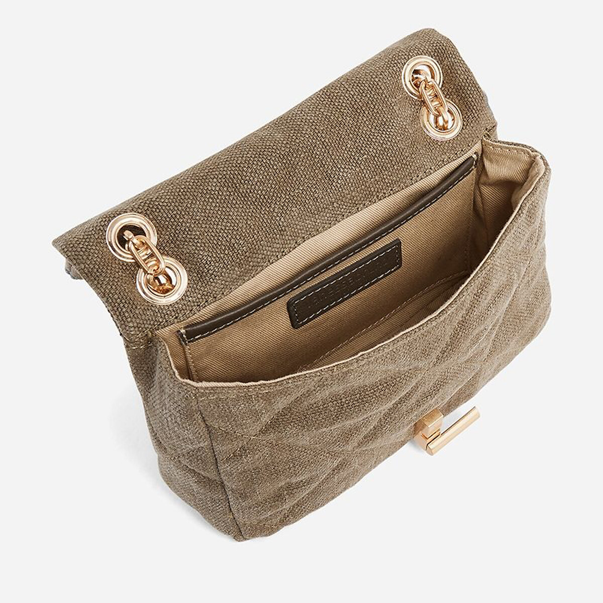 VANESSA BRUNO<br>Bolsa com alça de ombro, em linho acolchoado Moon Nano