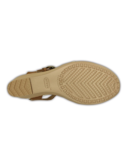 Leighii Anklestrap Graphic Sandals Wdg Brown and Green