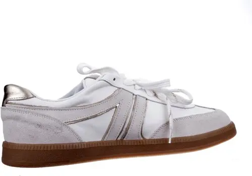 Babouche K-JILLY-165 420 maat 43 veterschoen wit combi Calandschoen