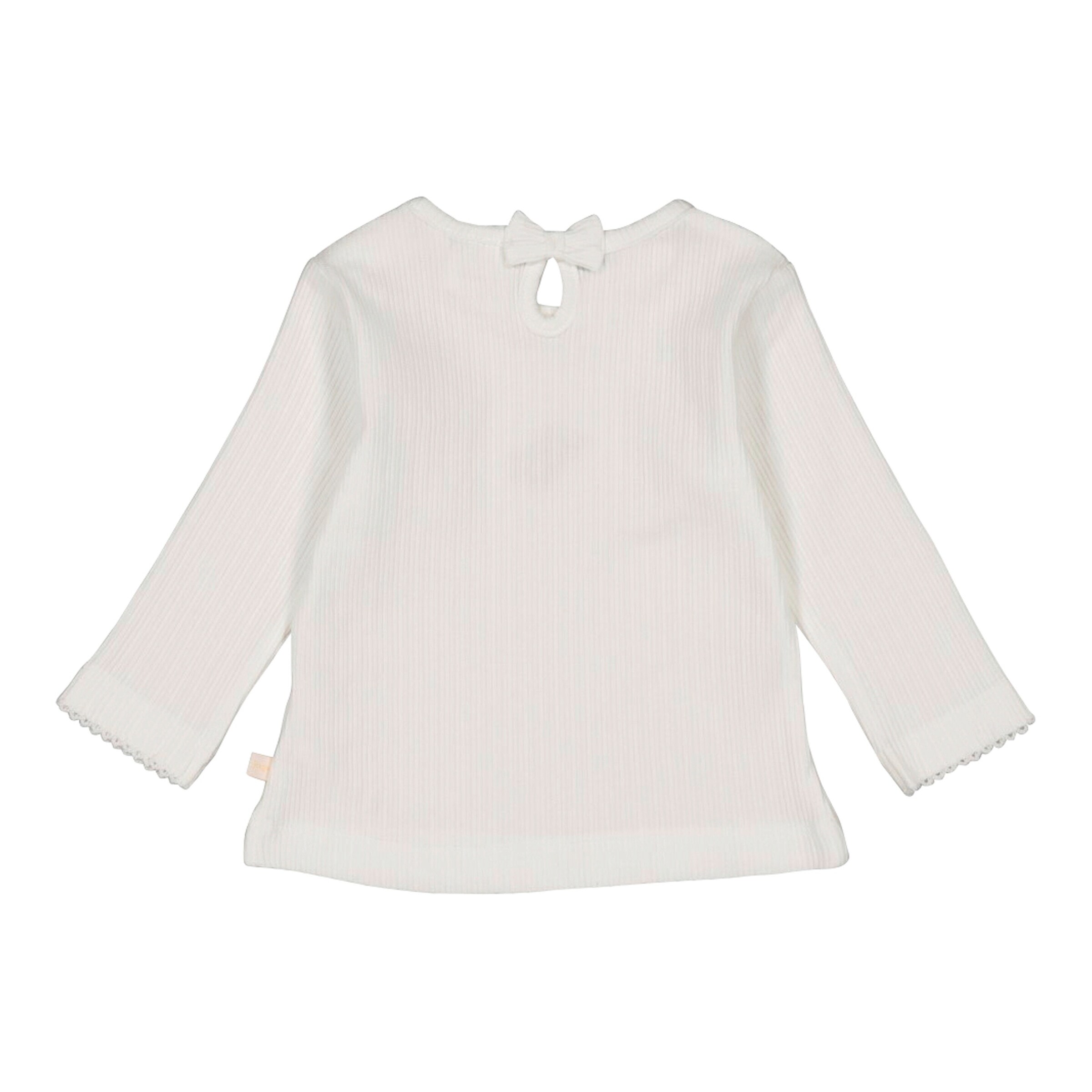 Feetje Shirt langarm Blumen Rippqualität natur