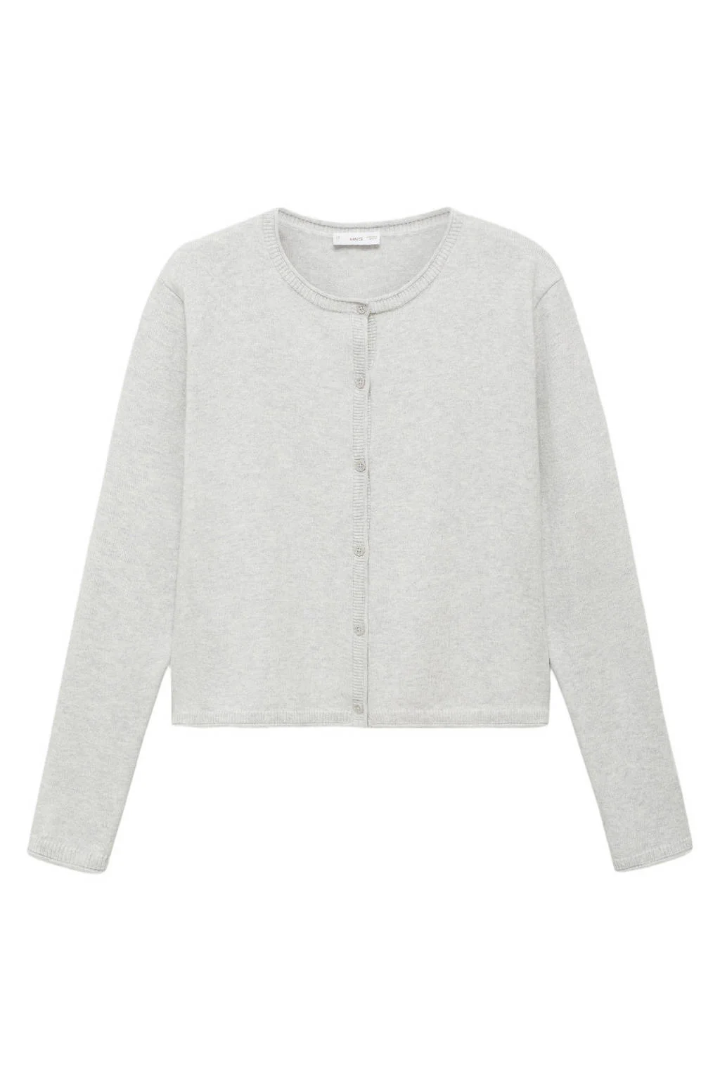 MANGO TEEN vest fijn gebreid pastelgrijs