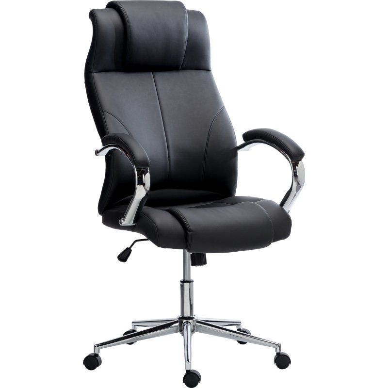 Fauteuil de direction DWAYNE simili cuir - avec accoudoirs - Mécanisme Basculant centré - Pieds chromé
